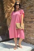 Made in Italy Ruffalo Dress Flamingo