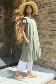 Made in Italy Ruffalo Dress Khaki