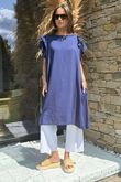 Made in Italy Ruffalo Dress Navy