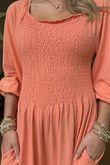 Made in Italy Rumours Pocketed Shirring Jumpsuit Sunset Orange 