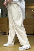 Made in Italy Runa Leather Look Tapered Barrel Pant Ecru `-