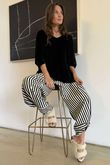 Made in Italy Rupert Relaxed Knit Top Black