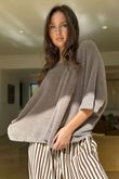 Made in Italy Rupert Relaxed Knit Top Earth