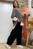 Made in Italy Rupert Relaxed Knit Top Earth