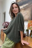 Made in Italy Rupert Relaxed Knit Top Khaki