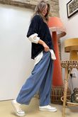Made in Italy Rupert Relaxed Knit Top Navy