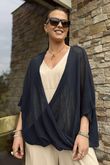 Made in Italy Rustic Tea Bag Button Twist Top Navy