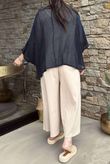 Made in Italy Rustic Tea Bag Button Twist Top Navy