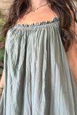 Made in Italy Sa Caleta Beach Maxi Dress Khaki