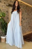 Made in Italy Sa Caleta Beach Maxi Dress Powder