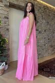 Made in Italy Sa Caleta Beach Maxi Dress Washed Popsicle Pink