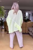 Made in Italy Sa Caleta Circle Smock Top Washed Citronella