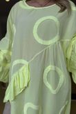 Made in Italy Sa Caleta Circle Smock Top Washed Citronella
