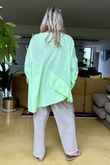 Made in Italy Sa Caleta Circle Smock Top Washed Twist Of Lime