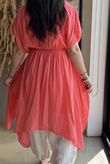 Made in Italy Sa Caleta Cotton Handkerchief Dress Watermelon