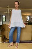 Made in Italy Sicily Panel Trapeze Longline Vest Dove