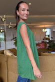 Made in Italy Sicily Panel Trapeze Longline Vest Emerald 