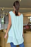 Made in Italy Sicily Panel Trapeze Longline Vest Mint Cream 