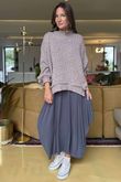 Made in Italy Sleeveless Parachute Maxi Dress Graphite /7