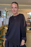Made in Italy Tovi Mesh Panel Top Black /13 =