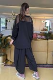 Made in Italy Tovi Mesh Panel Top Black /13 =
