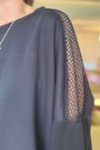 Made in Italy Tovi Mesh Panel Top Black /13 =