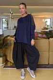 Made in Italy Tovi Mesh Panel Top Navy /24 =