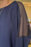 Made in Italy Tovi Mesh Panel Top Navy /24 =