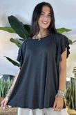 Made in Italy Trixi Perfect Tee Dark Grey Marl