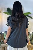 Made in Italy Trixi Perfect Tee Dark Grey Marl