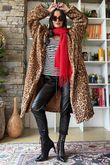 Mara Roar Luxury Faux Fur Long Coat /40
