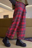 McAlister Tartan Brushed Cotton Demi Bloom Pant Red 