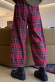 McAlister Tartan Brushed Cotton Demi Bloom Pant Red 
