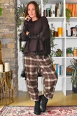 Mika Cashmere Blend Layering Top Leopard Black