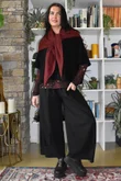 Mika Cashmere Blend Layering Top Leopard Burgundy