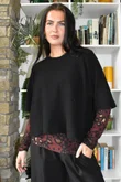 Mika Cashmere Blend Layering Top Leopard Burgundy
