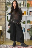 Mika Cashmere Blend Layering Top Leopard Khaki