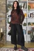 Mika Cashmere Blend Layering Top Leopard Rust