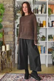 Mika Cashmere Blend Layering Top Micro Leopard Earth