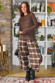 Mika Cashmere Blend Layering Top Micro Leopard Earth