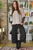 Mika Cashmere Blend Layering Top Plaid Chocolate