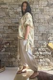 Mika Flower & Stripe Duster Shirt Ochre