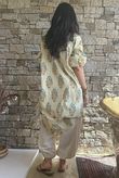 Mika Flower & Stripe Duster Shirt Ochre