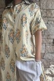 Mika Flower & Stripe Duster Shirt Ochre