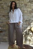 Mimi Pillow Cotton Quirky Pant Mocha