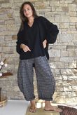Mimi Pillow Cotton Sonnet Blouse Black