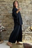 Mimi Pillow Cotton Sonnet Blouse Black