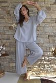 Mimi Pillow Cotton Sonnet Blouse Cloud Grey