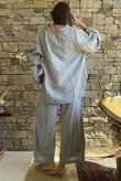 Mimi Pillow Cotton Sonnet Blouse Cloud Grey