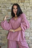 Mimi Pillow Cotton Sonnet Blouse Indian Pink